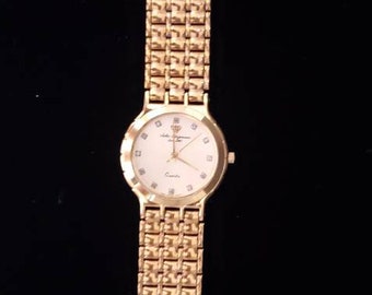 Vintage Jules Jurgensen Dames Diamond Quartz horloge