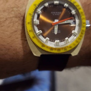 Signal All Guard Very Rare Vintage Swiss Signal Allguard Diver 17 Jewels Men's Watch - Etsy