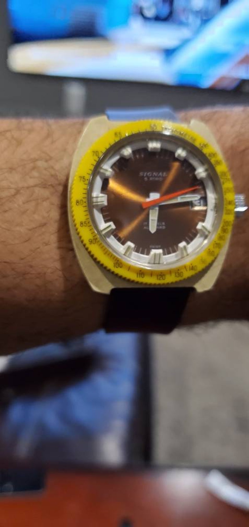 Signal All Guard Very Rare Vintage Swiss Signal Allguard Diver 17 Jewels Men's Watch - Etsy