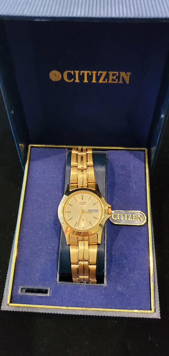 Vintage Citizen ladies gold tone day date watch NEW BATTERY s-l400.jpg main image 4