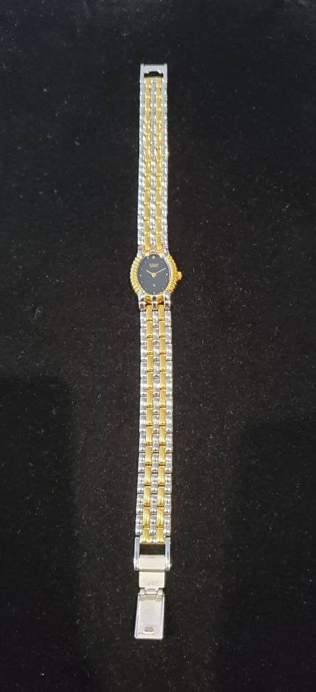 Vintage Citizen Ladies Watch 3220-307617-Y Two-Tone Gold Silver Dress Watch Vintage Citizen 3220 Two Tone Quartz Ladies Watch (NOS) - Etsy main image 4