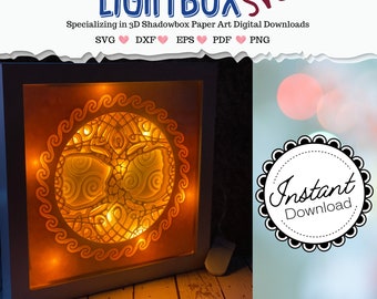 Celtic Tree of Life 3D SVG Layered shadowbox light box download Cricut  lightbox with fairylights perfect gift or DIY wall art project