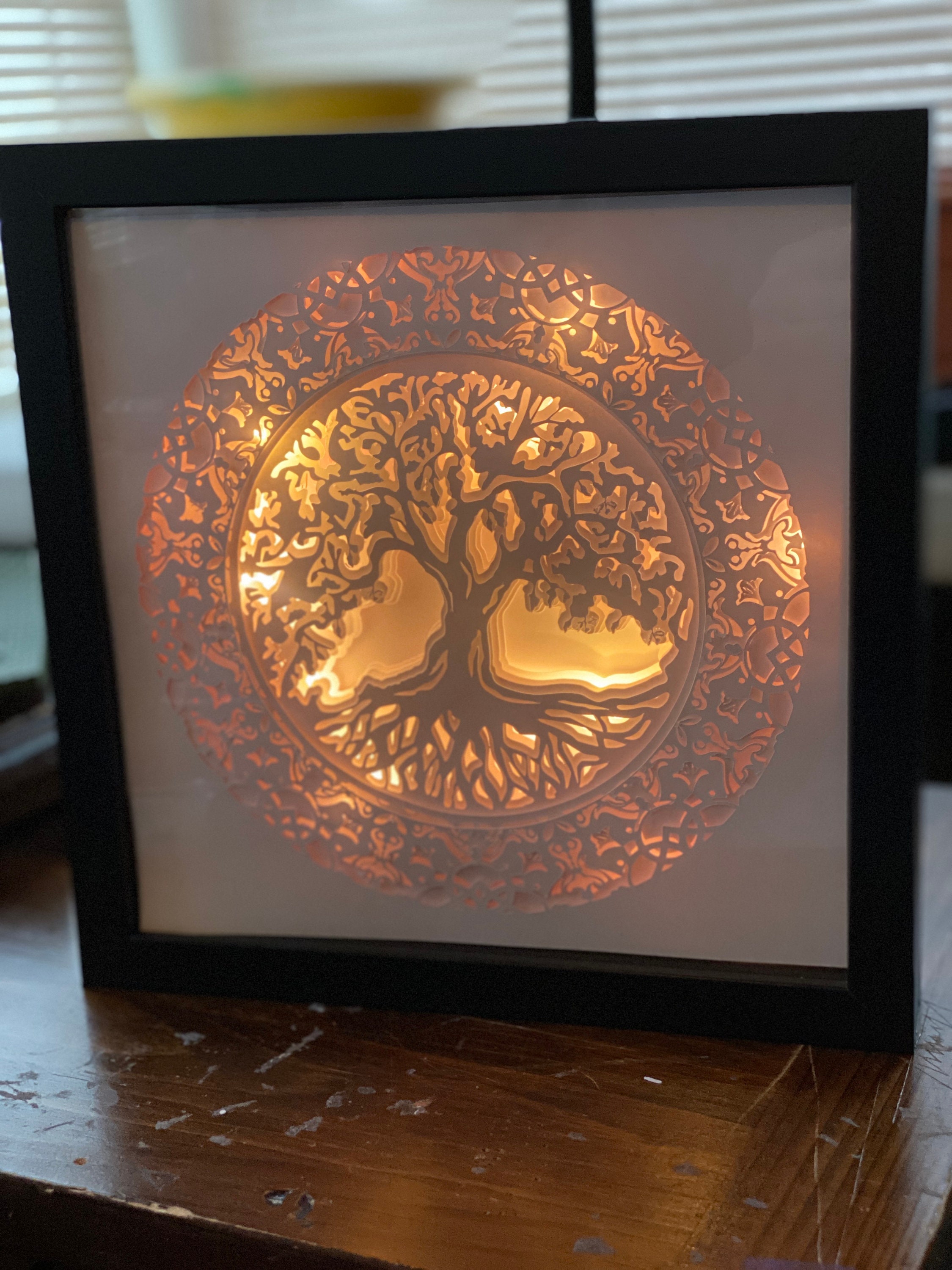 3D SVG Tree of Life Layered shadowbox light box download | Etsy