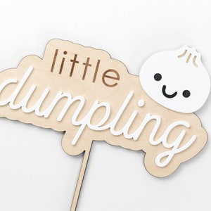 Little Dumpling Theme Cake Topper, Dim Sum Baby Shower, Bao Birthday Cake Topper, First Birthday Party Theme, Siopao, Pork Bun