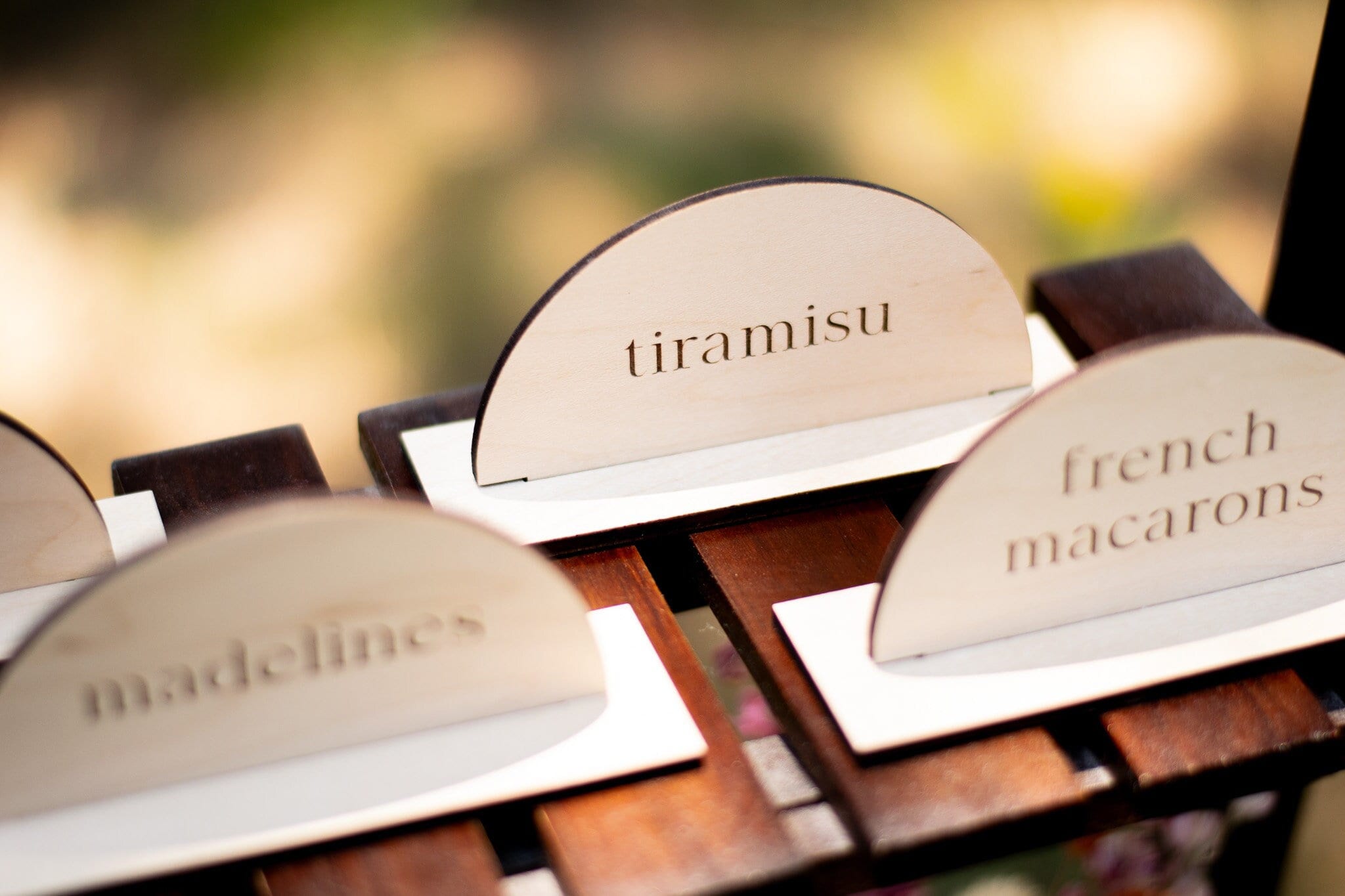 Wooden Food Labels, Wedding Buffet Signs, Buffet Food Signs With Wooden ...