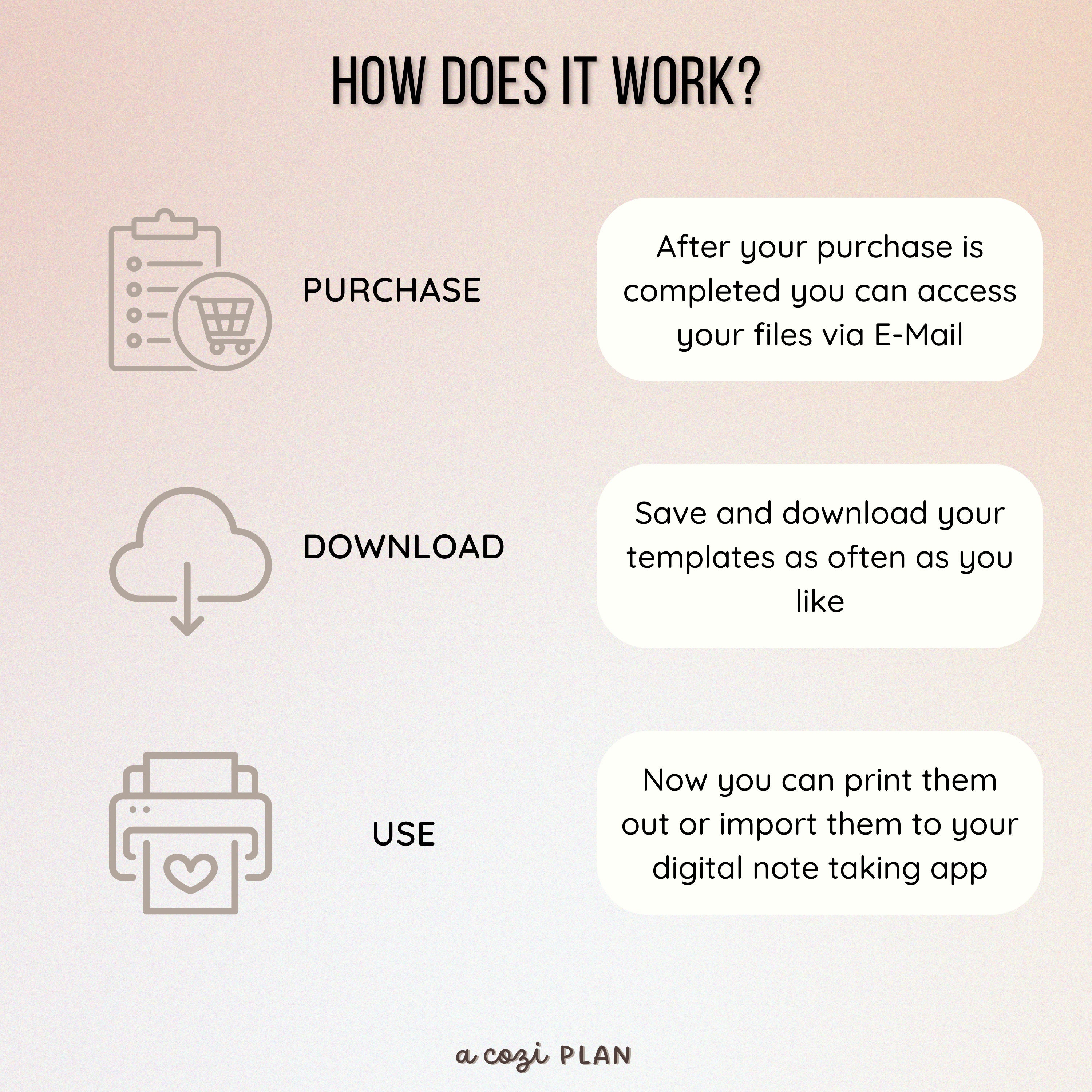Printable To-do List, A4 A5 & US Letter Size, Instant PDF Download ...