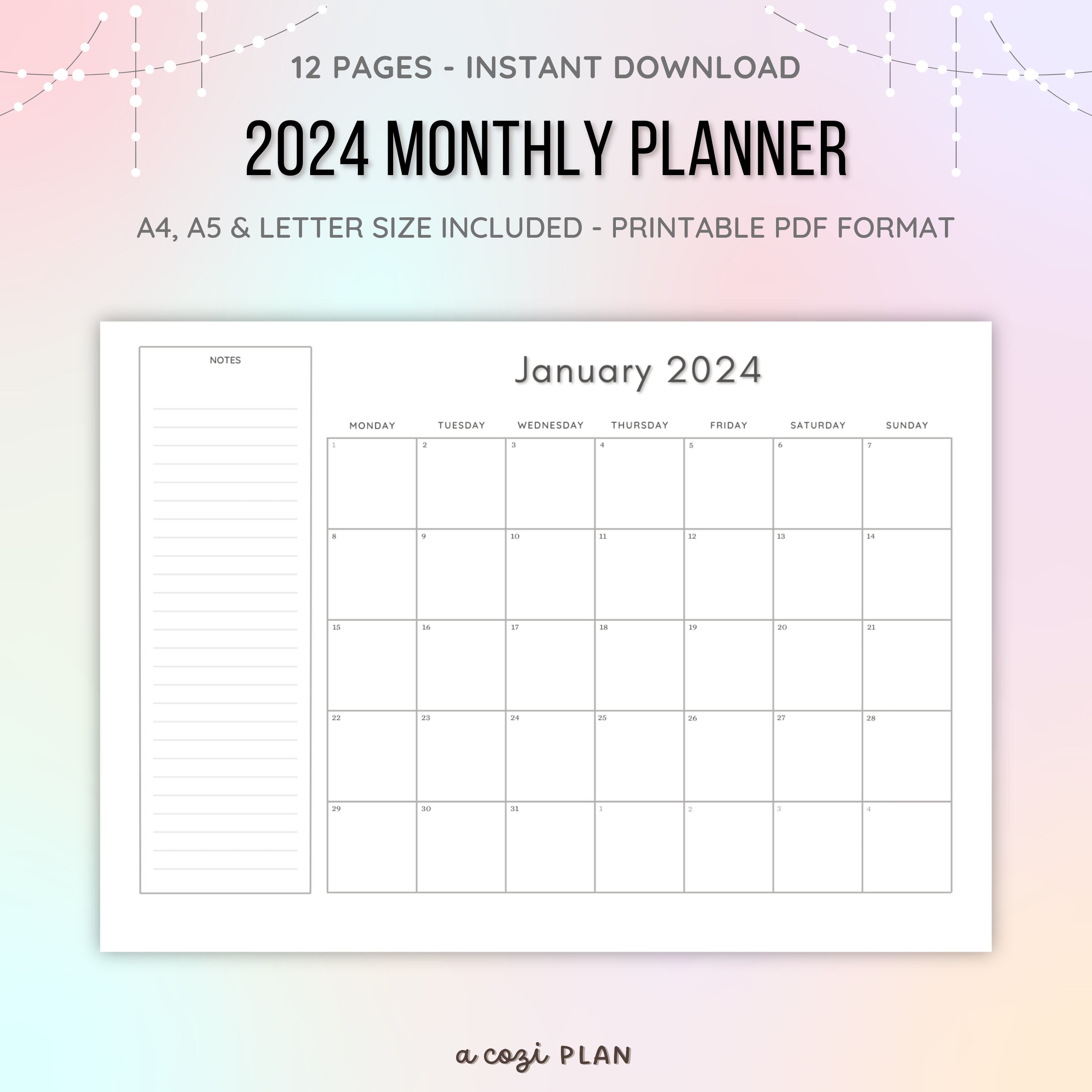 2024 Monthly Calendar Printable Minimalist Landscape Planner PDF Etsy 2024-monthly-calendar-printable-minimalist-landscape-planner-pdf-etsy