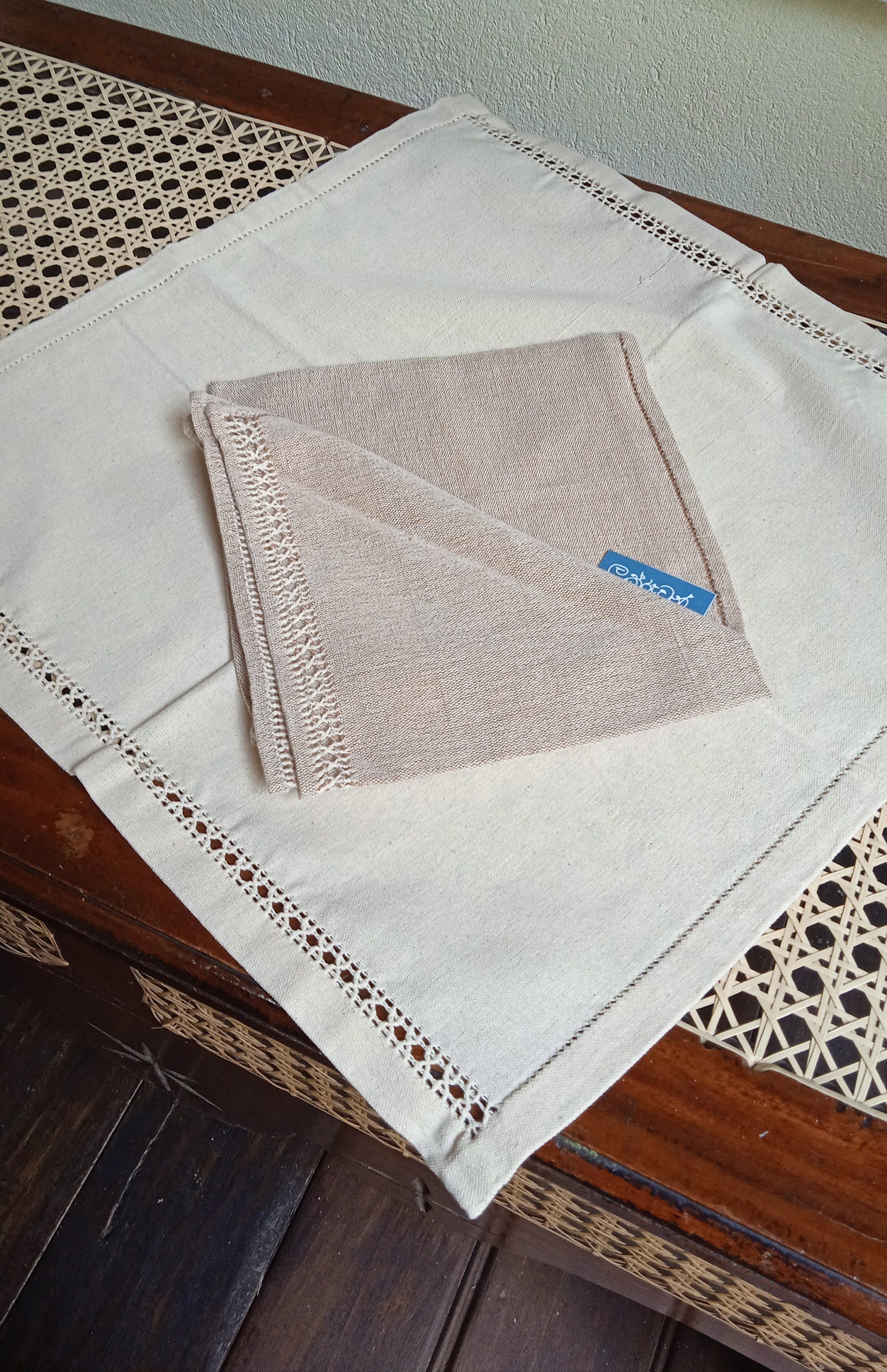 Napkins Handloom and Italian Embroidery 4 PIECES Etsy