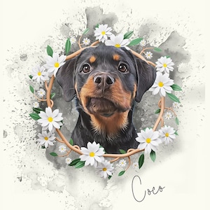 Ritratto di animale domestico personalizzato ad acquerello / Ritratto commemorativo di cane / Ritratto digitale / Arte personalizzata per animali domestici / Stampa di animali domestici / Ritratto commemorativo di cane / Regalo di Natale