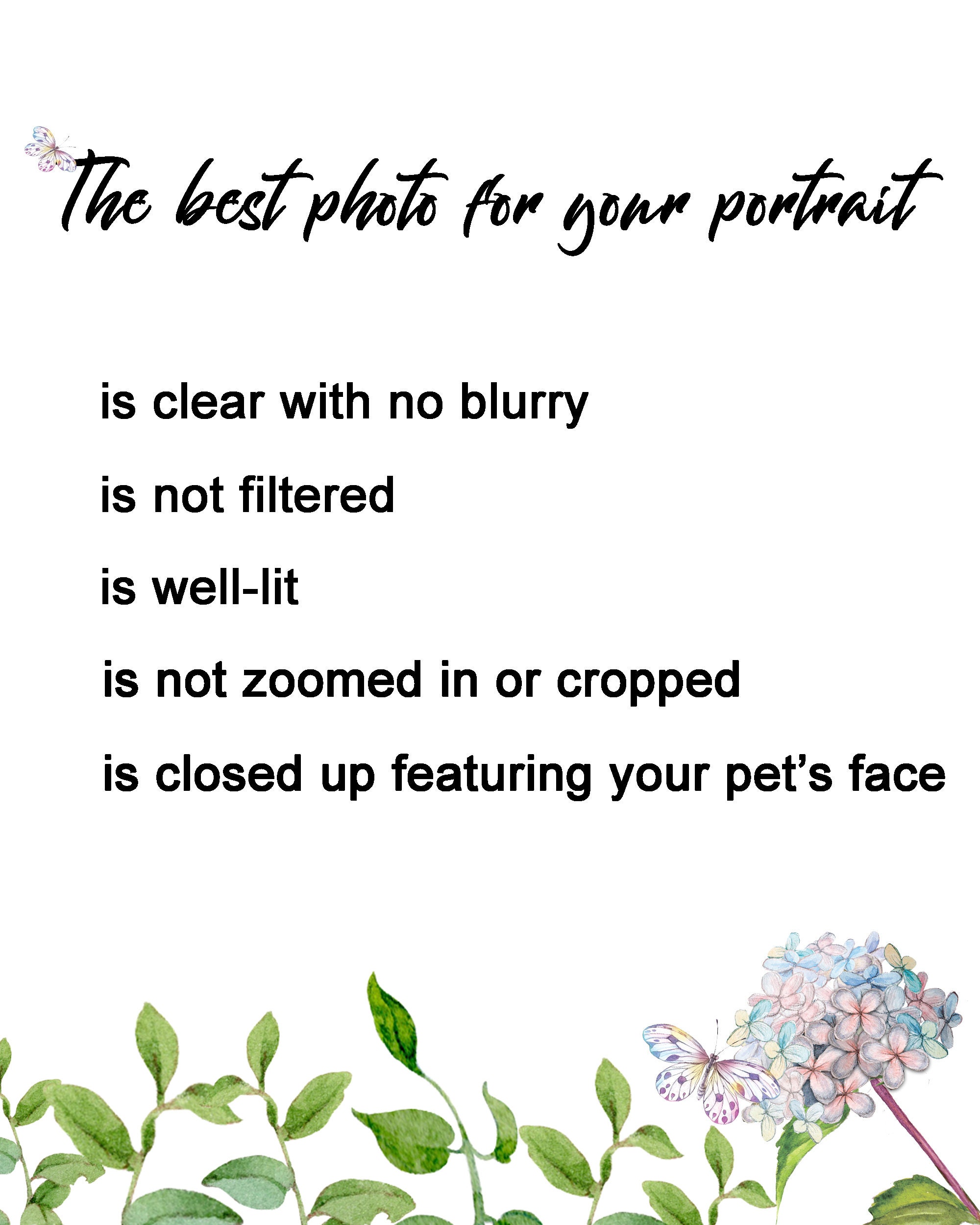 Custom Pet Portrait Dog Portrait Cat Portrait Portrait Etsy