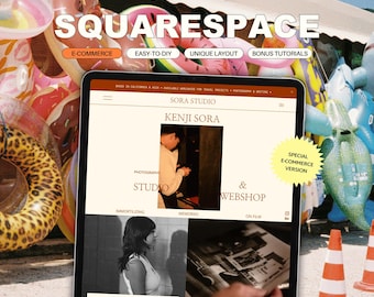Modern Squarespace E-Commerce Template for Services & Digital Products - Kenji Sora