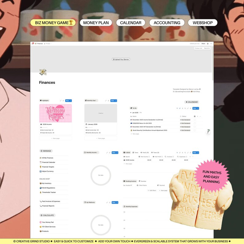 Notion Finance and Pricing Template for Creatives – Income, Expenses ...
