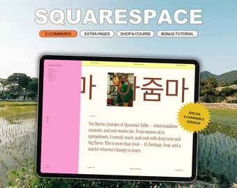 Squarespace Template for Selling Courses, Digital Products & Services – Ajumma’s Table