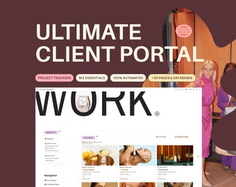 Notion Template Client Portal | Projects Management Dashboard for Entrepreneurs, Coach, Virtual Assistant, Designer and Brand Strategist