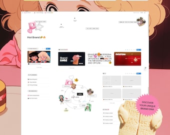 Notion Brand Strategy Template, Brand Core, Persona , Visual Identity