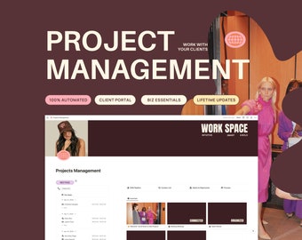 Project Management and Client Portal Notion Template | For Freelancers, Services & Product based businesses,CRM, Contact, To-Do List ...