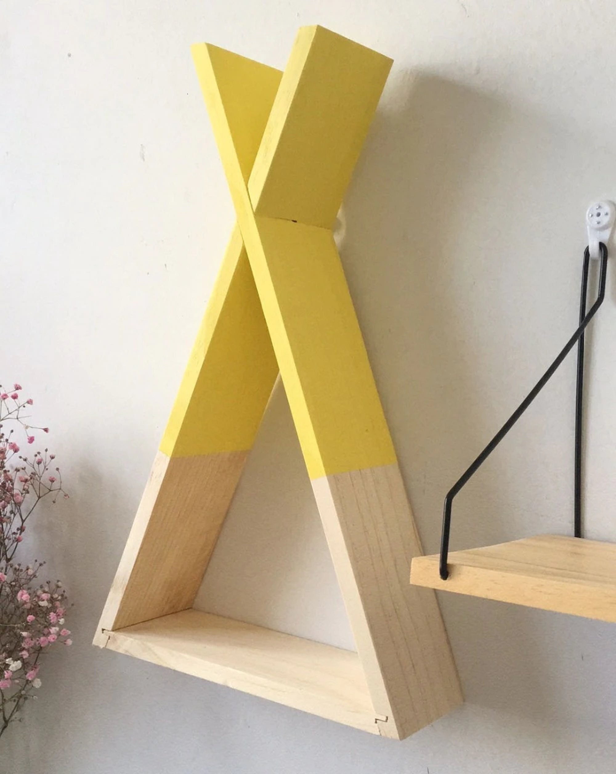 Teepee Style Triangle Shelves Minimalist Storage Rack Decor Etsy