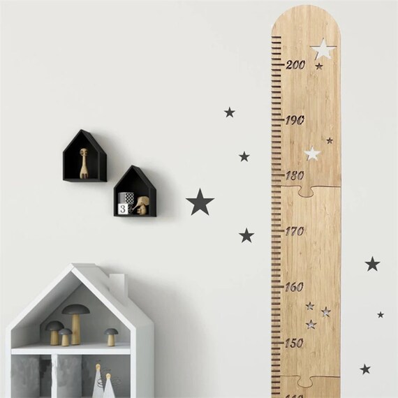Wooden Height Measure Wall Hanging Ruler Kids Growth Chart Etsy