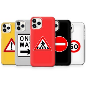 交通標識電話ケース ロードカバー iPhone 12 Pro Max、11、X、Xs、Xr、8+、6s Plus、Samsung A50、S20 Fe、S21、A40 Huawei P20 P30 Pro B32用