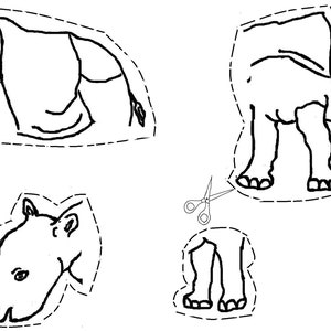 Kids 2 in 1 Cut Paste and Color e-book PDF download | Etsy