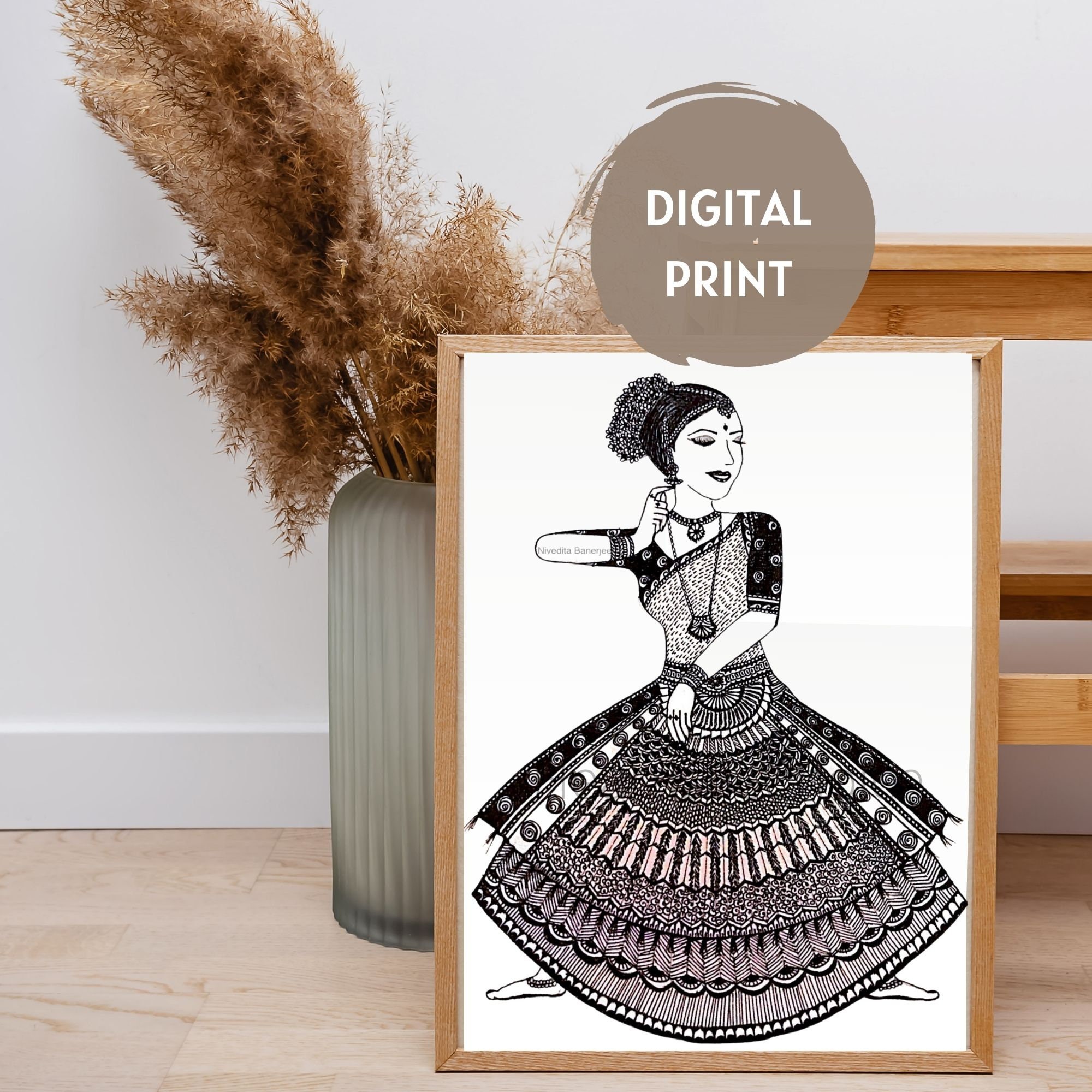 Kathak Illustration ( Forms of Indian classical Dance ) by Harshita Singh  Artist on Dribbble