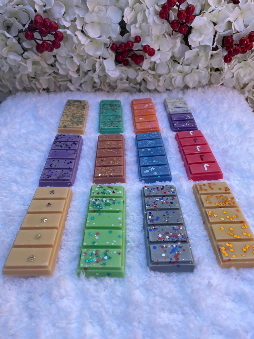Christmas Wax Melt Snap Bars, Highly Scented, Long Lasting Soy Wax