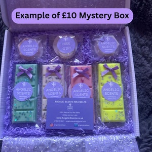 Wax Melt Mystery Box Gift Set Bundle - Sample Delights for a Birthday Surprise, Natural Melts for Warmer.