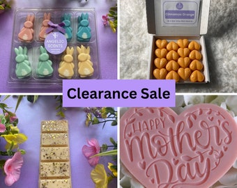 Wax Melt Clearance Sale, Soy Wax Snap Bars, Hearts and Bunny Sets, Highly Fragranced
