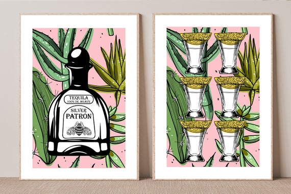 Tequila Art Print Set Tequila Art Poster - Etsy
