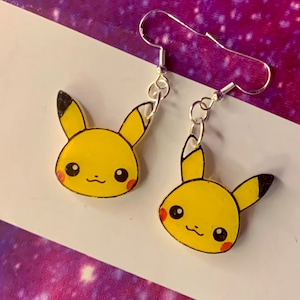 Yellow Lightning Earrings, Hypoallergenic, Stocking Stuffers, Fandom Gift