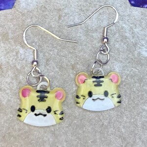 Tiger Earrings, Year of the Tiger earrings, Hypoallergenic, Gift for Friend, Chinese Zodiac Earrings