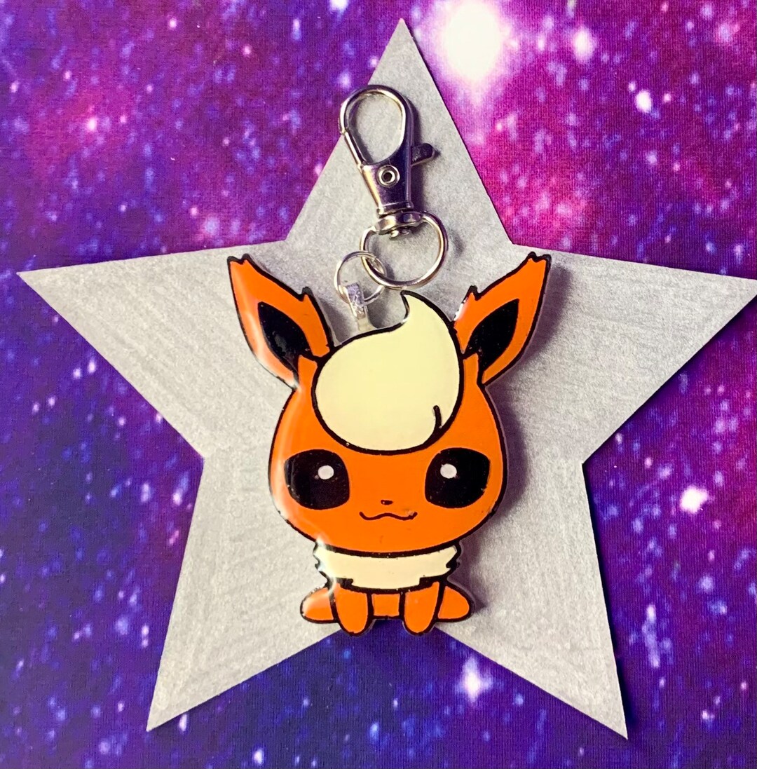 Fire Fox Bag Charm, Keychain - Etsy