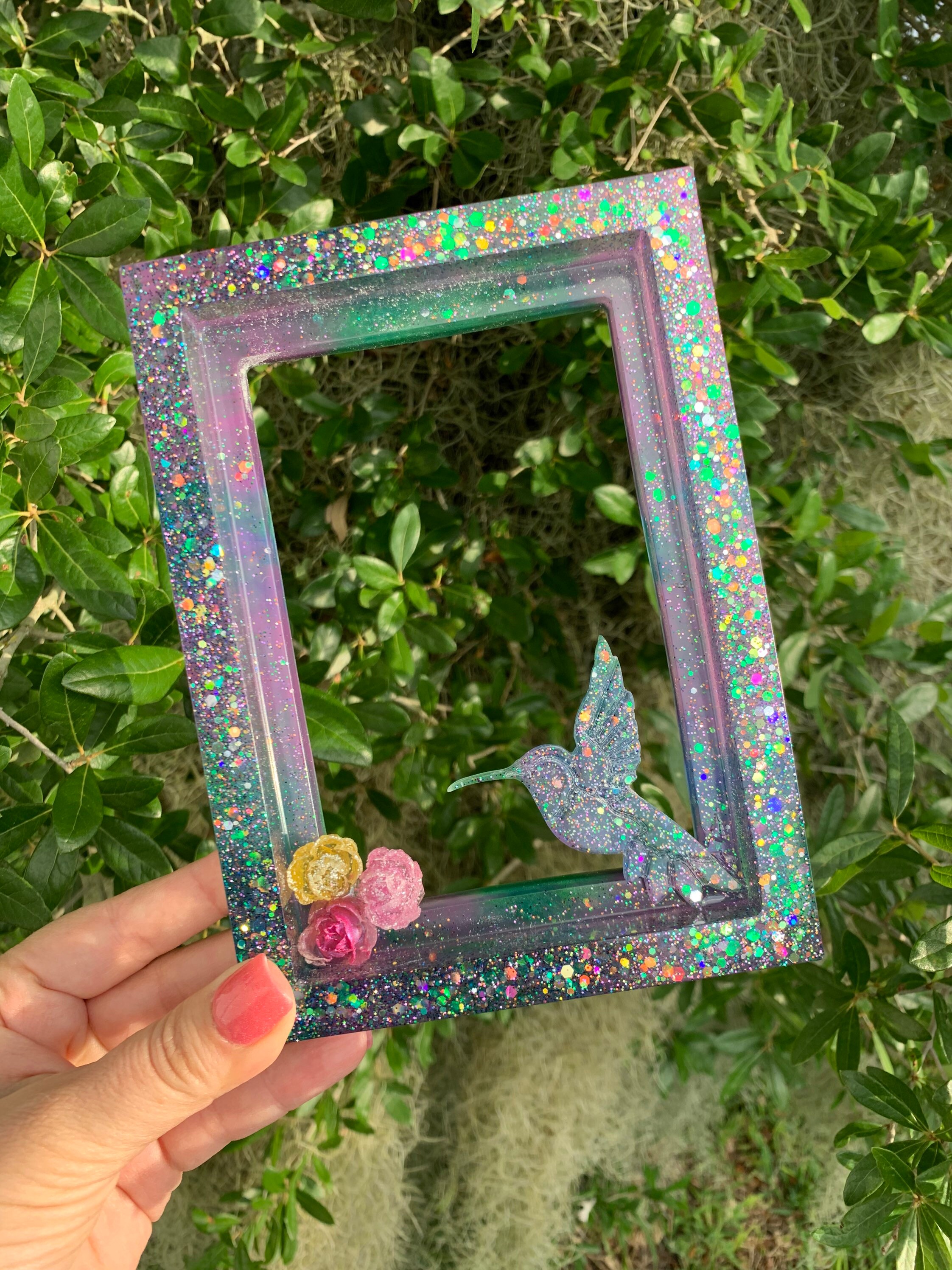 Multi color Hummingbird Frame | Etsy