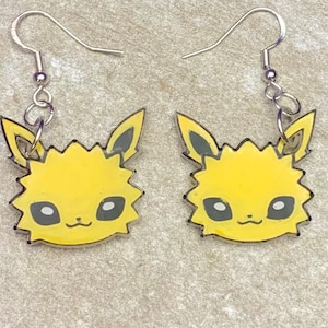 Thunder Fox Dangle Earrings, l Earrings, Hypoallergenic, Gift for Fan