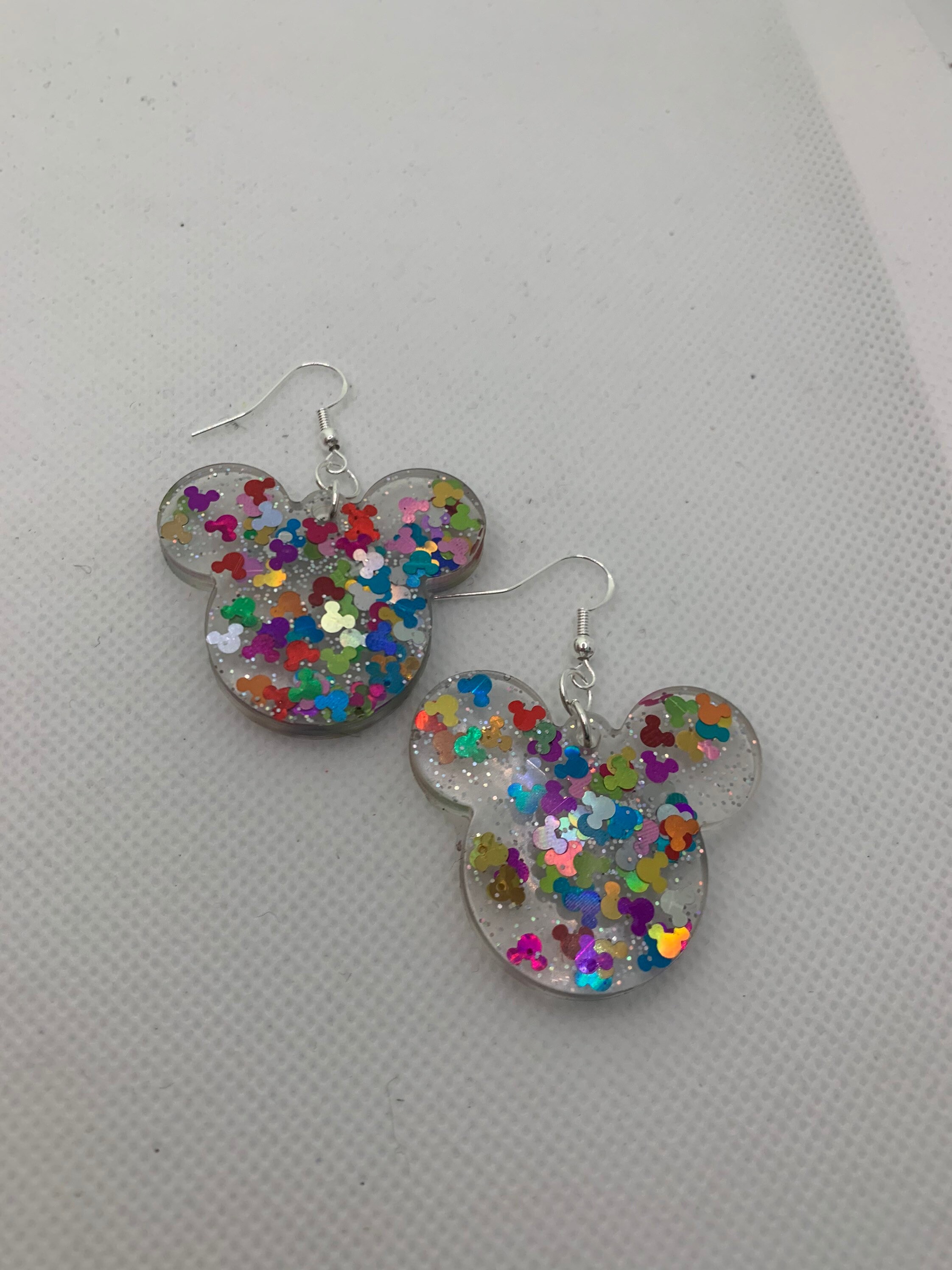 Mouse Rainbow Dangle Earrings Holo Rainbow Earrings Stocking - Etsy UK