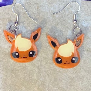 Fire Dangle Earrings, Hypoallergenic, Gift for Fan