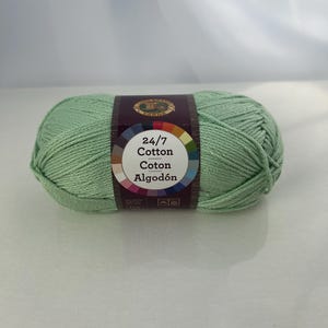 Lion Brand 24/7 Cotton Yarn - Worsted Weight, 100% Cotton, Crochet & Knitting Yarn