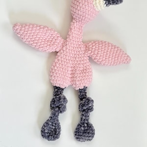 Crochet Flamingo Plush Toy – 21″–28″ Amigurumi Flamingo Doll – Nursery Decor & Baby Shower Gift