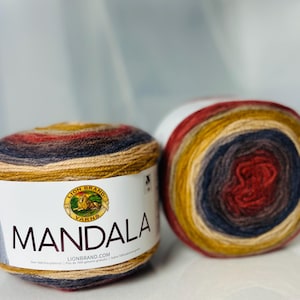 Lion Brand Mandala Yarn – Lightweight #3 DK, 100% Acrylic – Gnome, Chimera, Spirit Colors