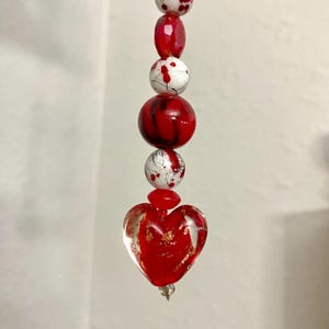 Blood Spatter Heart Keychain, Charm, Heart Accessory