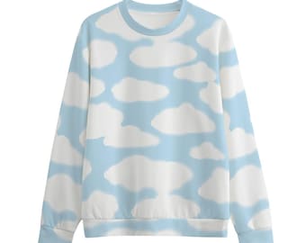 Cloud Sweatshirt | Cute Trendy Lucky Shirt | Cute Pastel Sky Blue Top | Angel Y2K clothing | Angelcore Gift For Her
