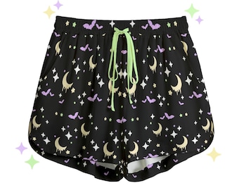 Spooky Paradise Shorts | Pastel Goth Pajama | Y2K High Waisted Shorts | Gift For Girlfriend