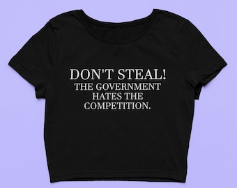 Political Baby Tee | Cute Fitted Graphic Top | Y2K Baby Tee | Protest Crop Top | Gift For Girlfriend | Liberal Gift For Her