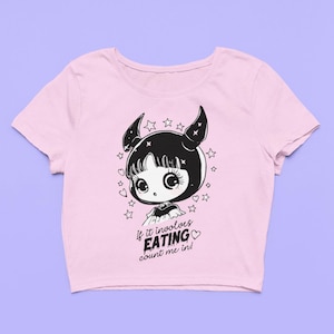 Anime Baby Tee | Cute Fitted Graphic Top | Y2K Funny Baby Tee | Scorpio Shirt | Anime Crop Top | Kawaii Shirt | Gift For Girlfriend