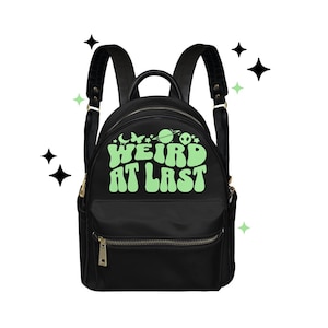 The Weird Backpack - Mini Sling Goth backpack | Whimsigoth style, Alien UFO Weirdcore, Students Gifts