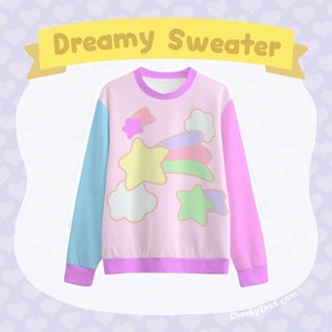 Dreamy Sweater | Pastel Gamer Shirt | Kawaii Clothes | Yume Kawaii | Cute Aesthetic Sweatshirt