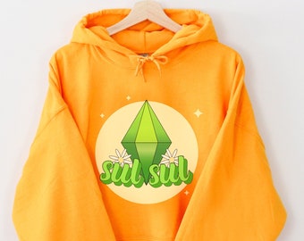 Plumbob Hoodie | Sul Sul and Daisy Hoodie | Aesthetic hooded Sweater, Trendy Oversized Hoodie | Best Gamer Gifts