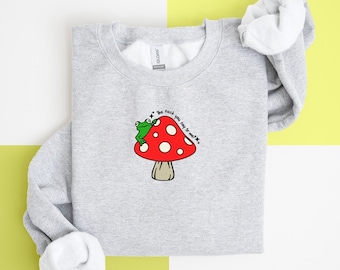 Fussy Frog Sweatshirt | Y2K Top | Mushroom Sweatshirt | Cottagecore Clothing | Trendy Cute Funny Meme Shirt | Funny Best Friend Gift