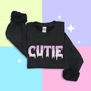 Cutie Sweatshirt | Trendy Cute Birthday Shirt | Pink Kawaii Clothes | Best Friend Gift