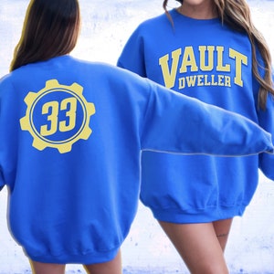 Vault Dweller Sweatshirt | Custom Retro Futuristic Sweater | Y2K Shirt | Gamer Gift For Him | Western Wasteland Aesthetic Sweatshirt